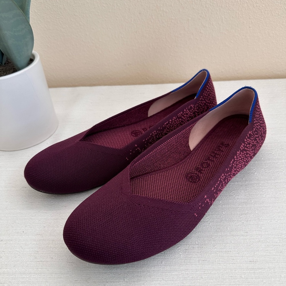 Rothy’s Fig Python Knit Flex Comfort Slip On Ball… - image 3